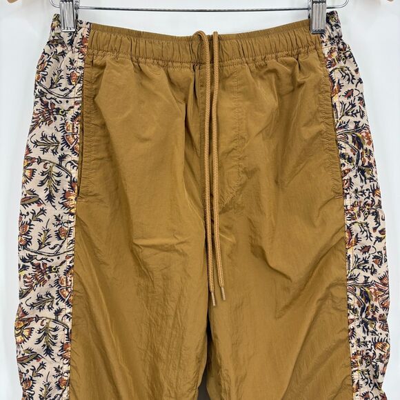 Urban Outfitters Swishy Drawstring Waist Golden Floral Print Joggers, Sz Small - Picture 3 of 9